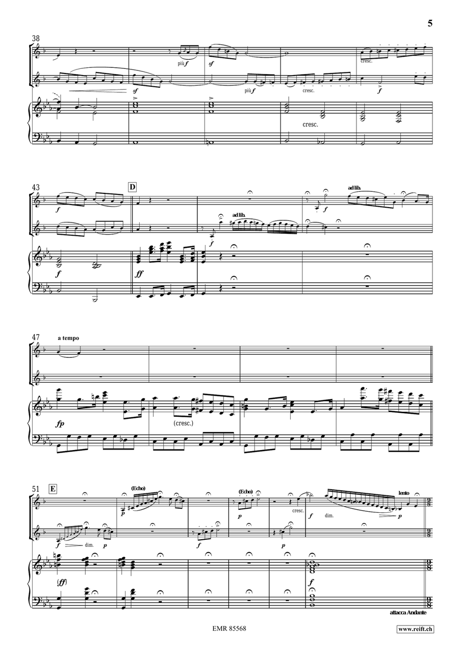 Concertpiece No. 1 by Felix Bartholdy Mendelssohn Trumpet Duet - Sheet Music page 5