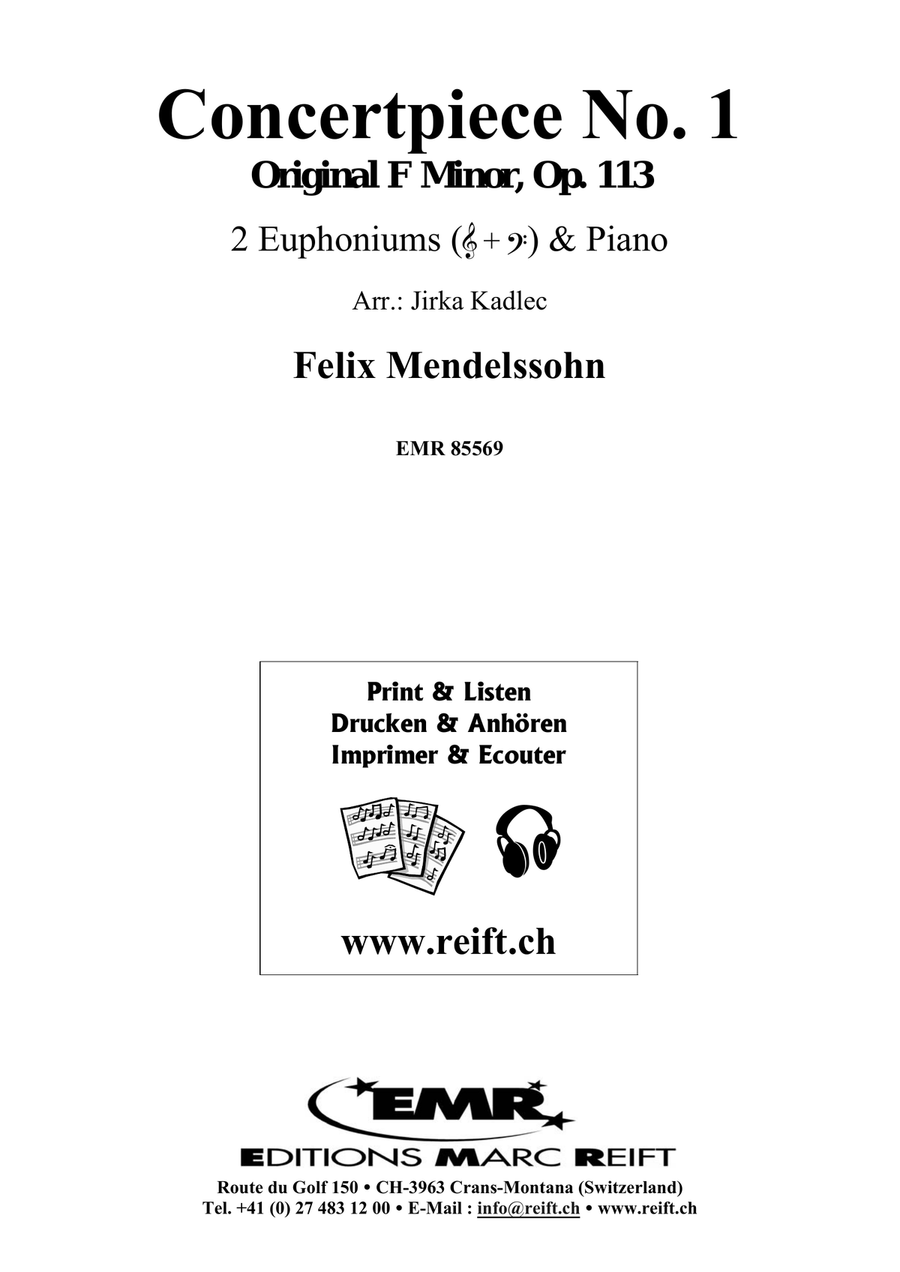 Concertpiece No. 1 by Felix Bartholdy Mendelssohn Euphonium Duet - Sheet Music page 2