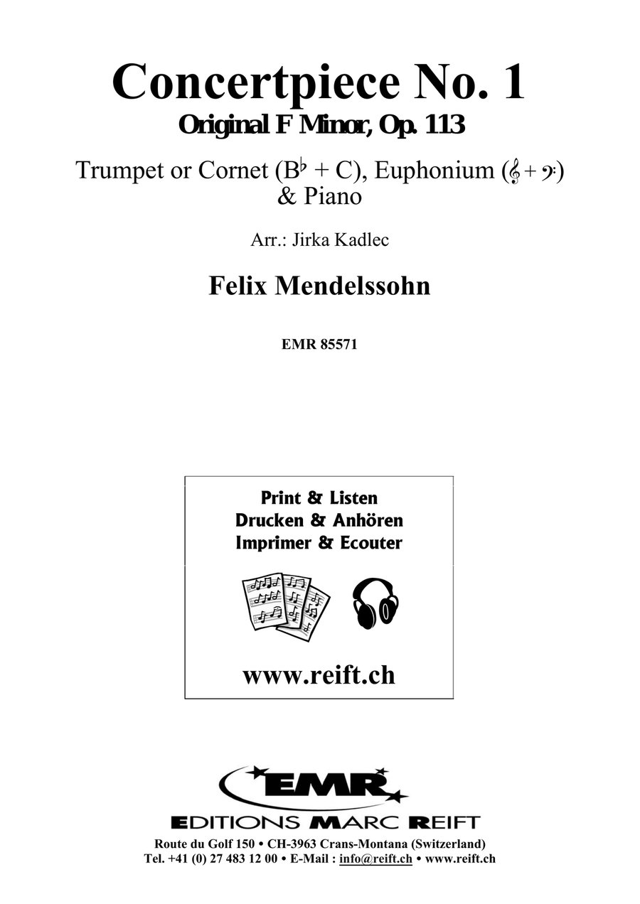 Concertpiece No. 1 by Felix Bartholdy Mendelssohn Euphonium - Sheet Music page 2