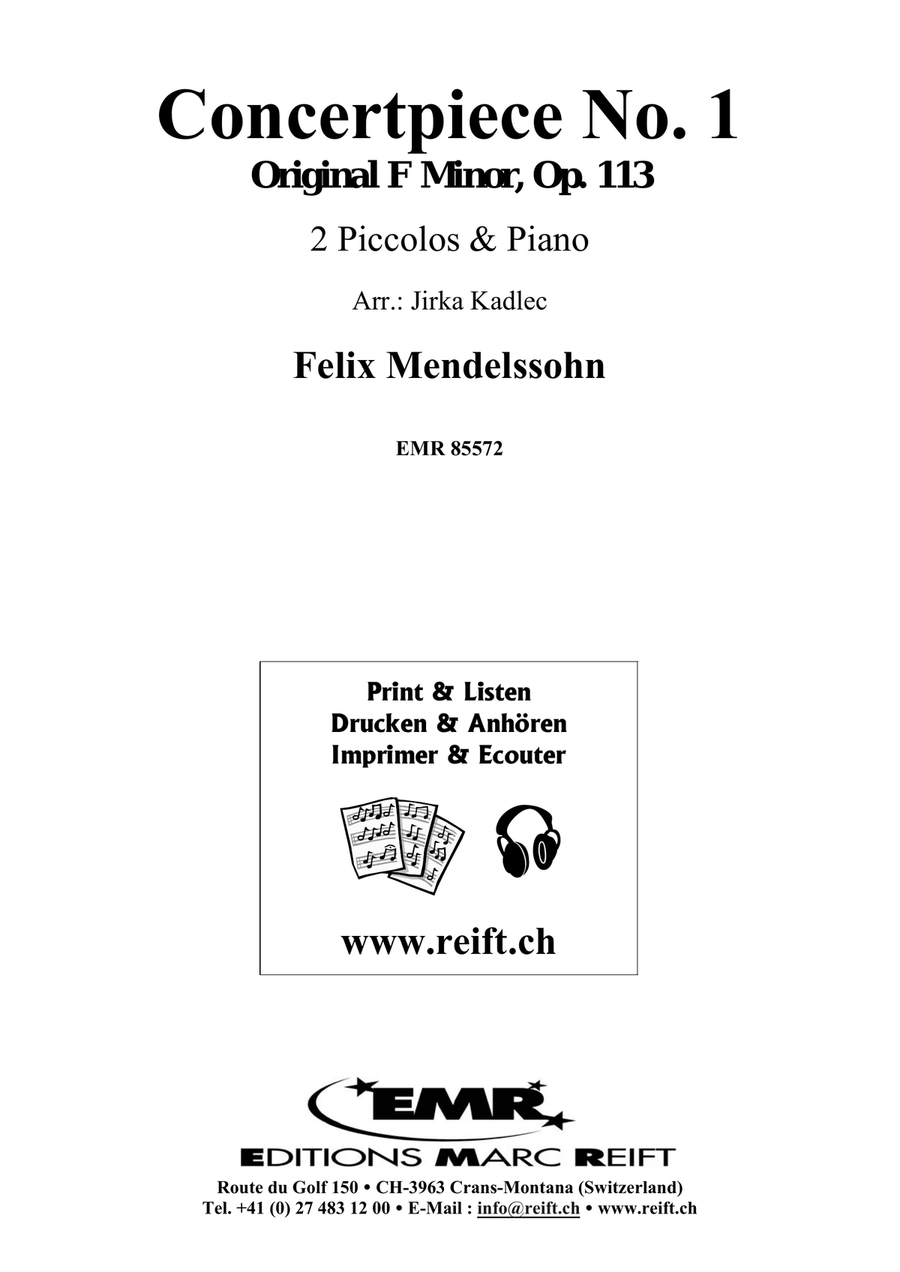 Concertpiece No. 1 by Felix Bartholdy Mendelssohn Piccolo - Sheet Music page 2