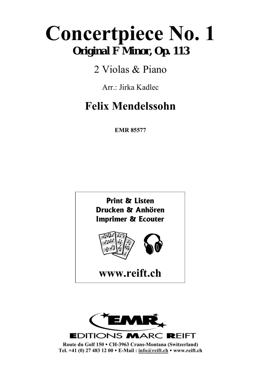 Concertpiece No. 1 by Felix Bartholdy Mendelssohn Viola - Sheet Music page 2