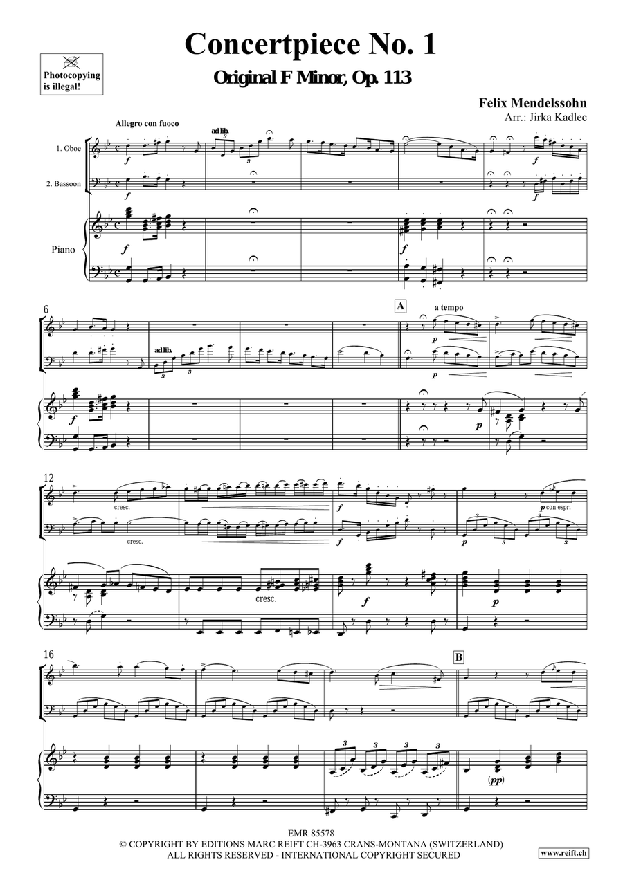 Concertpiece No. 1 Concertpiece No. 1 Bassoon scores gallery preview page 3