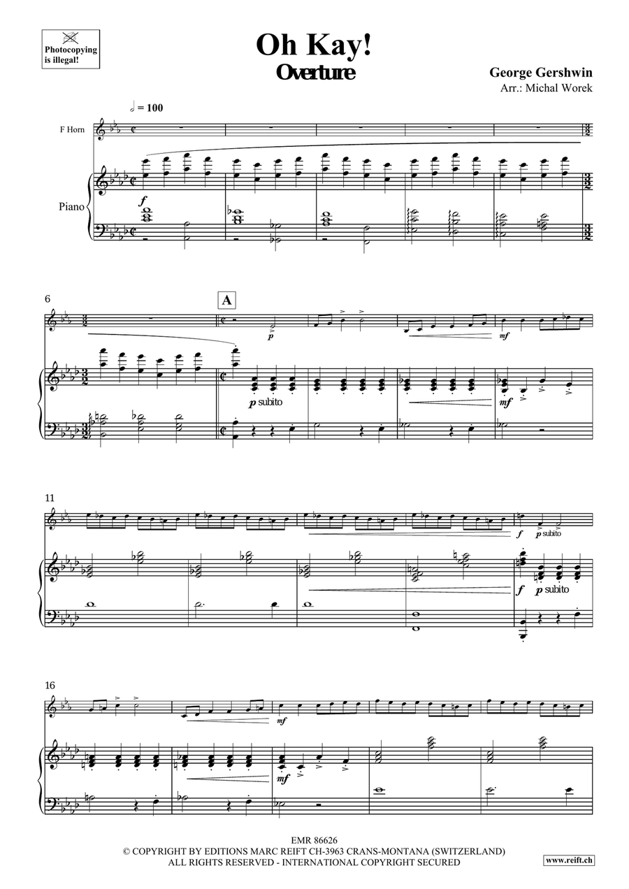 Oh Kay! by George Gershwin Horn - Sheet Music page 4