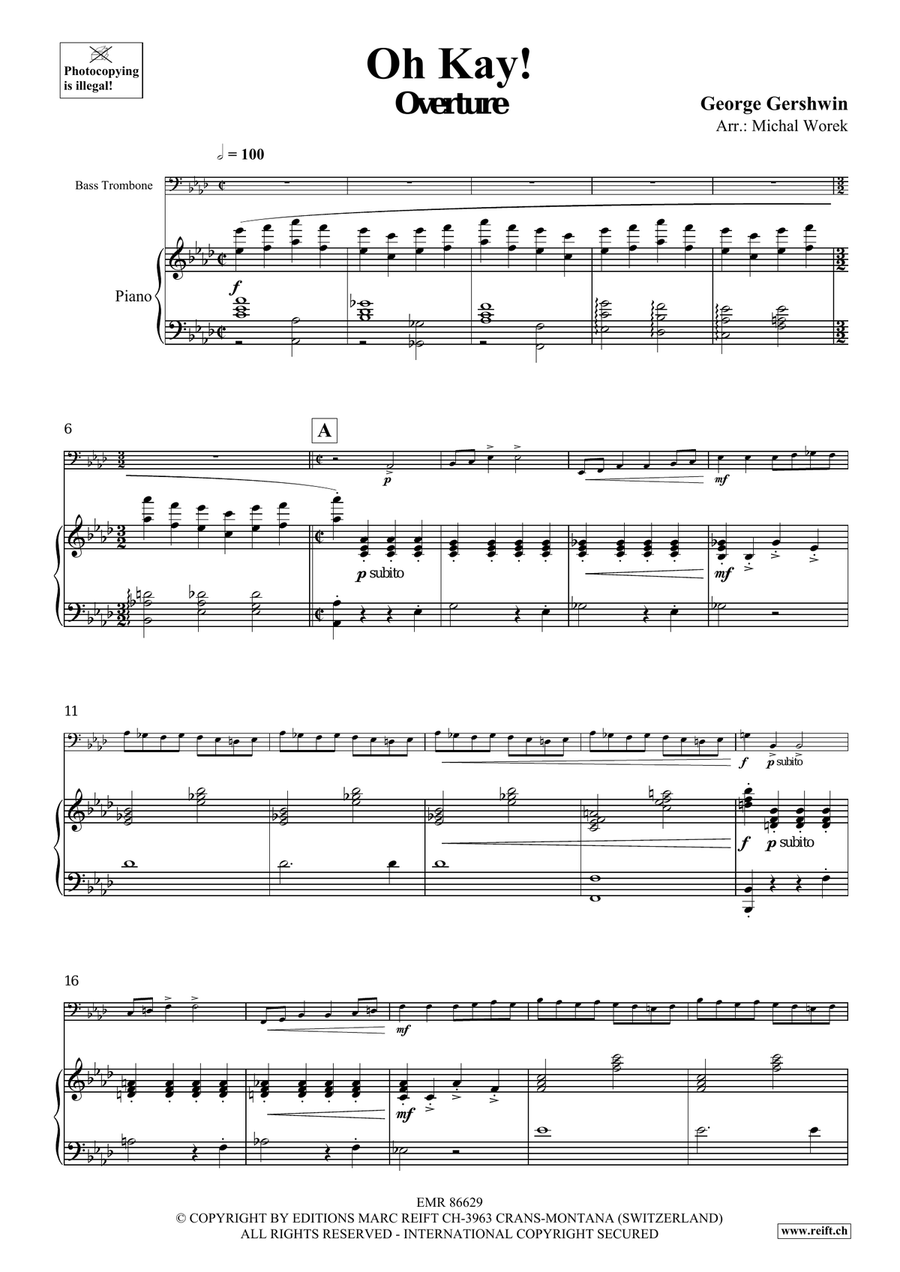 Oh Kay! by George Gershwin Trombone - Sheet Music page 4