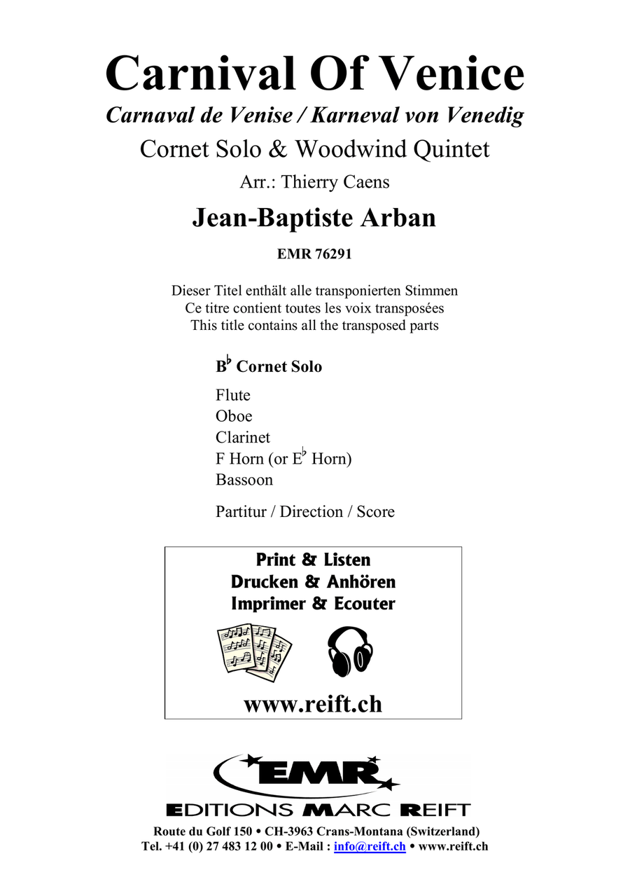 Carnival Of Venice Carnival Of Venice Woodwind Quintet scores gallery preview page 2