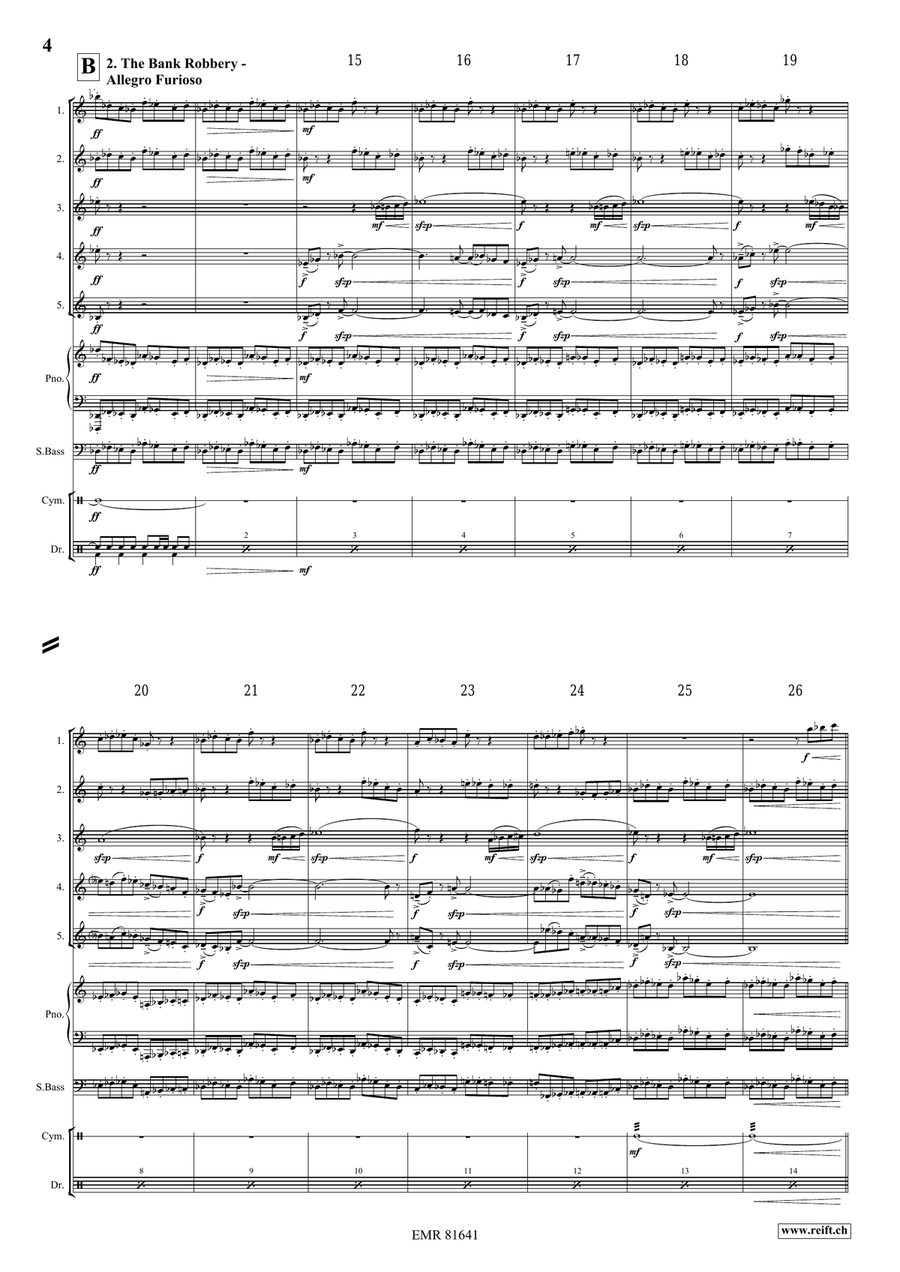 The Wild West Adventure The Wild West Adventure Saxophone Quintet scores gallery preview page 5