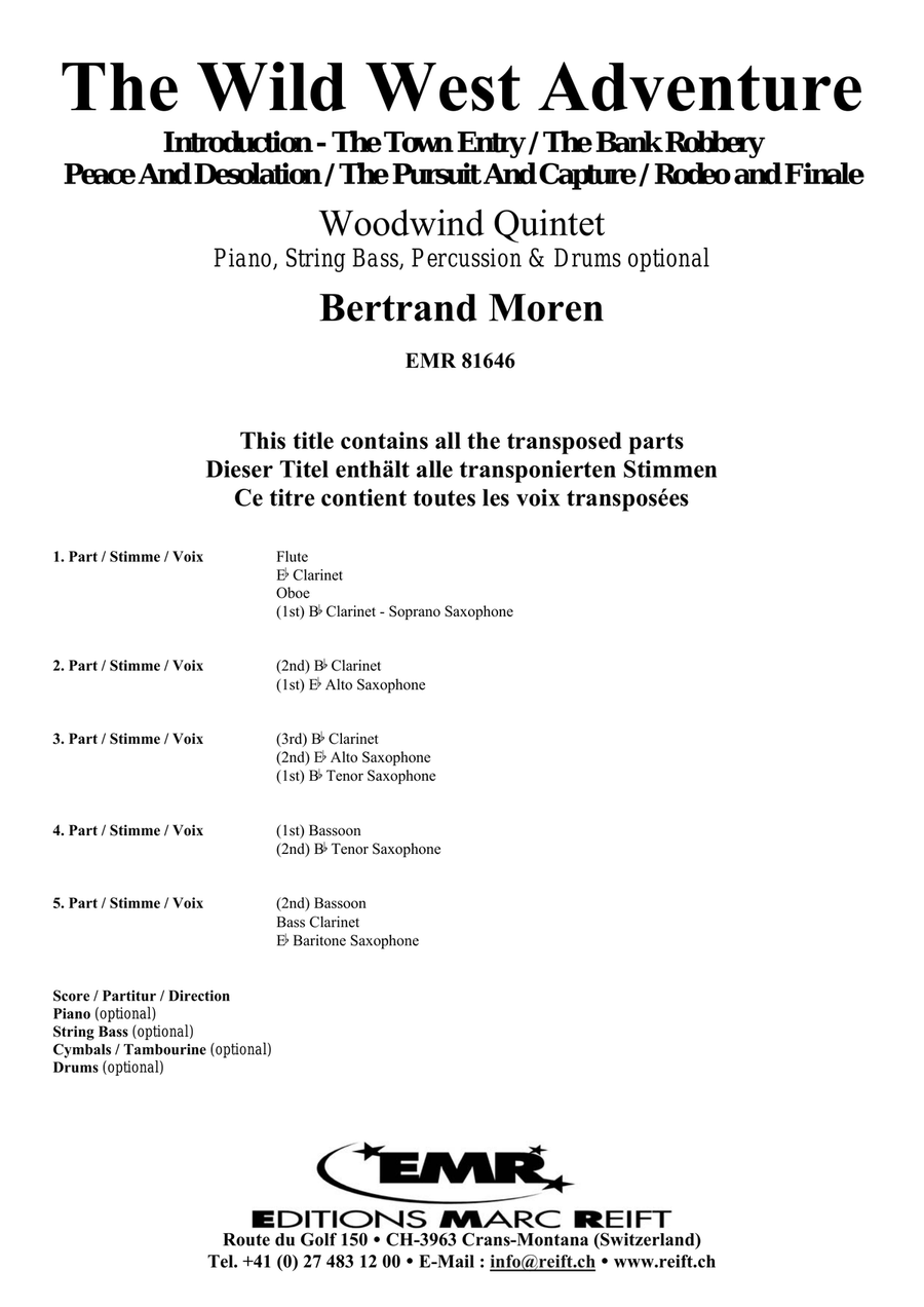 The Wild West Adventure The Wild West Adventure Woodwind Quintet scores gallery preview page 2