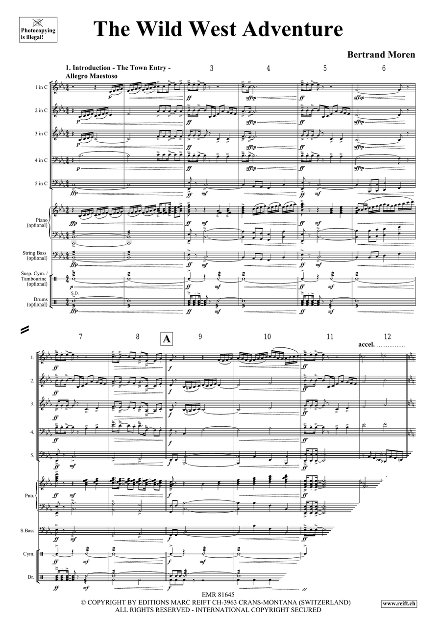 The Wild West Adventure The Wild West Adventure Brass Quintet scores gallery preview page 4