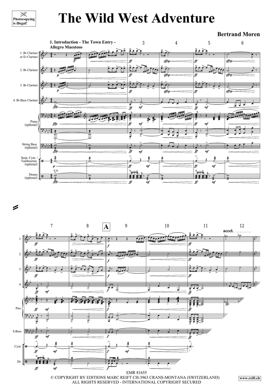 The Wild West Adventure The Wild West Adventure Clarinet Quartet scores gallery preview page 4