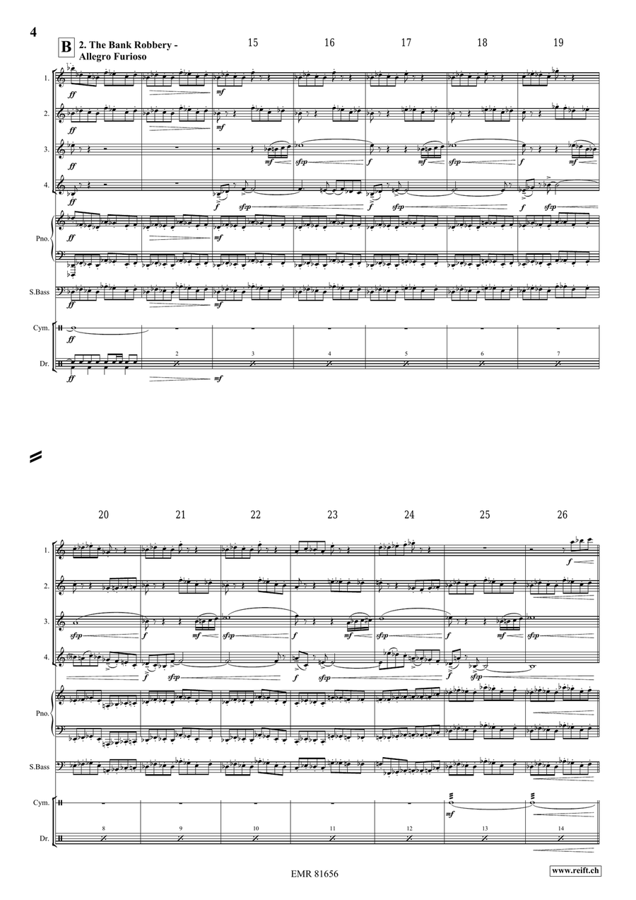 The Wild West Adventure The Wild West Adventure Saxophone Quartet scores gallery preview page 5