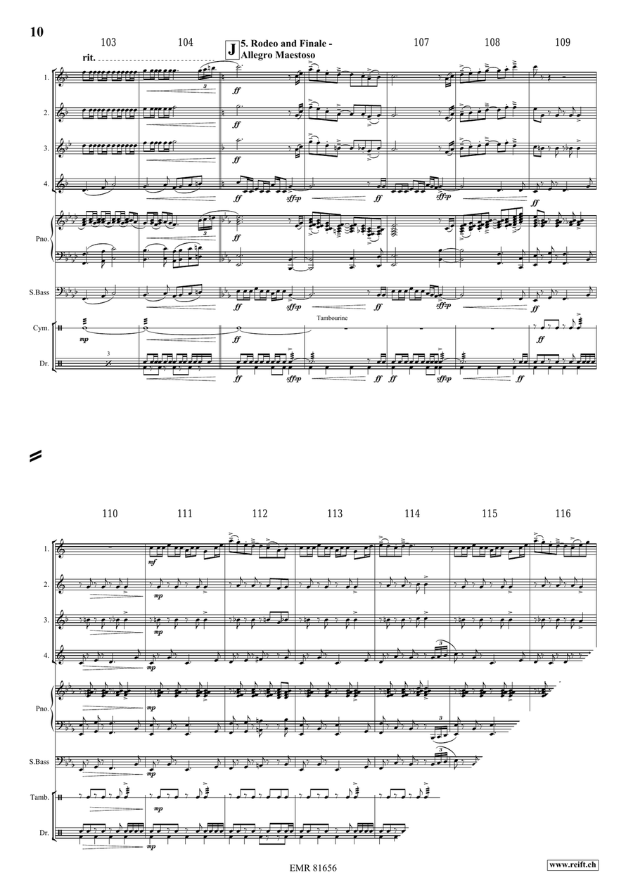 The Wild West Adventure The Wild West Adventure Saxophone Quartet scores gallery preview page 9