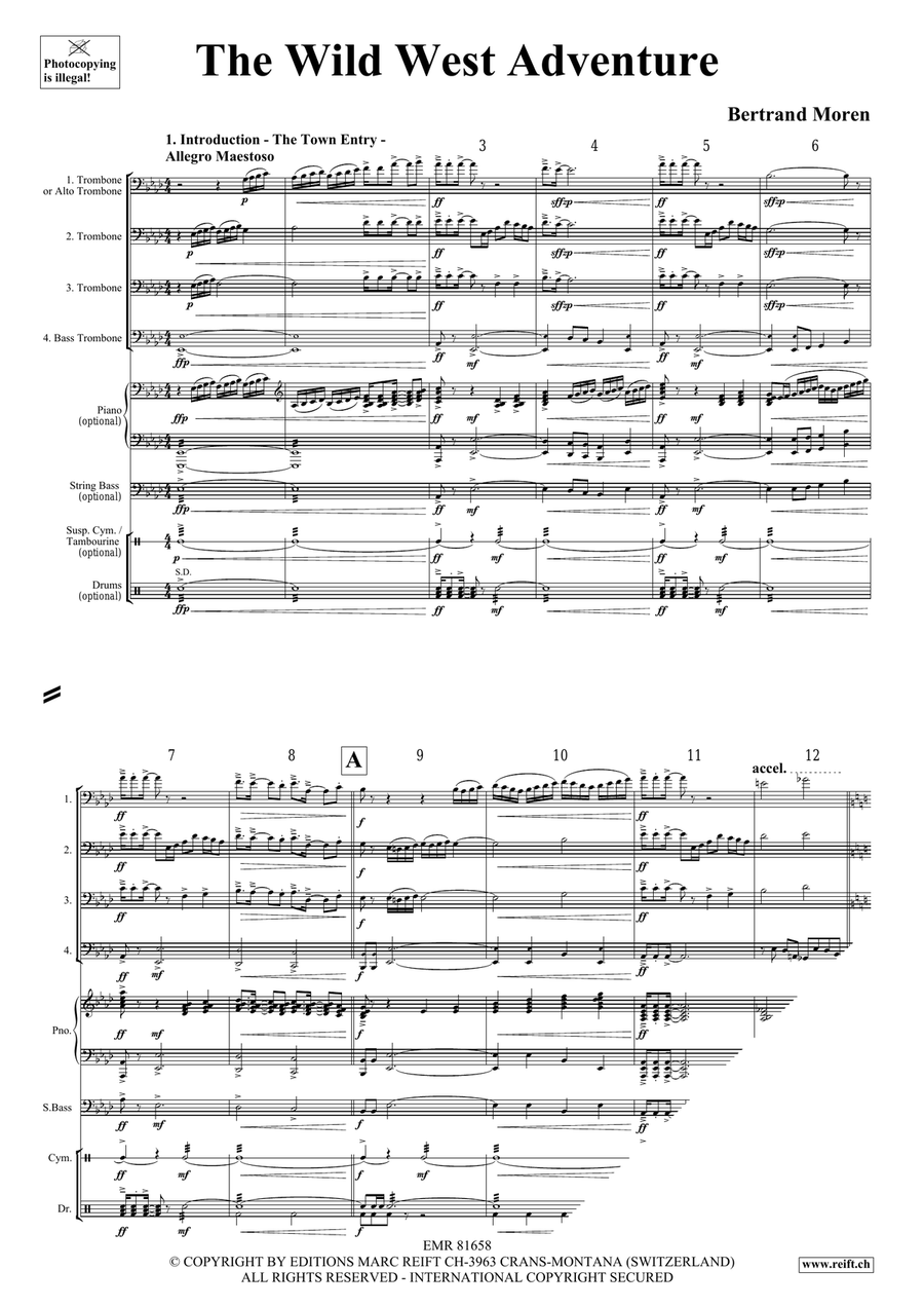 The Wild West Adventure The Wild West Adventure Trombone Quartet scores gallery preview page 4