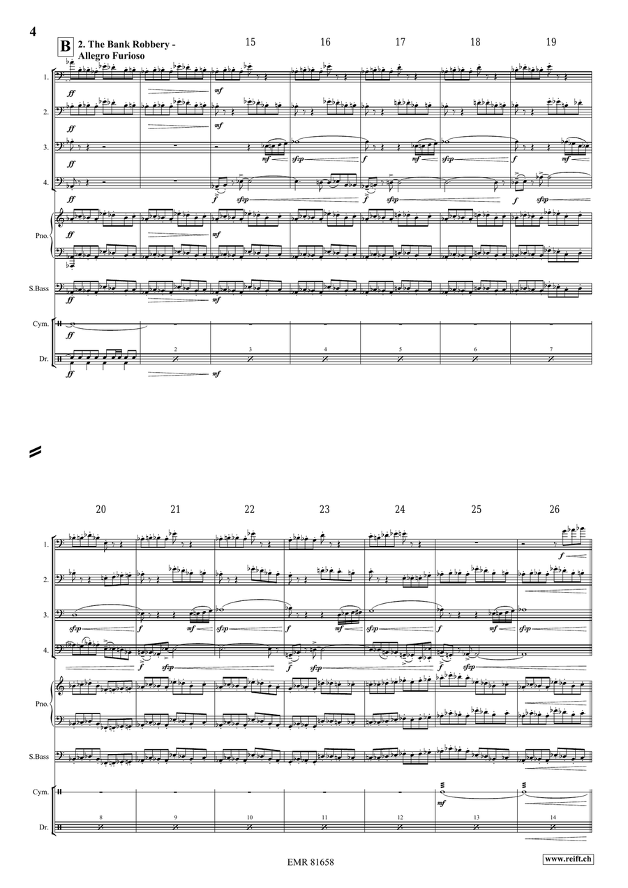 The Wild West Adventure The Wild West Adventure Trombone Quartet scores gallery preview page 5