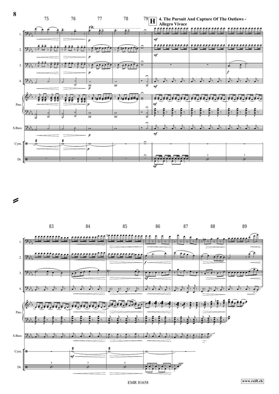 The Wild West Adventure The Wild West Adventure Trombone Quartet scores gallery preview page 8