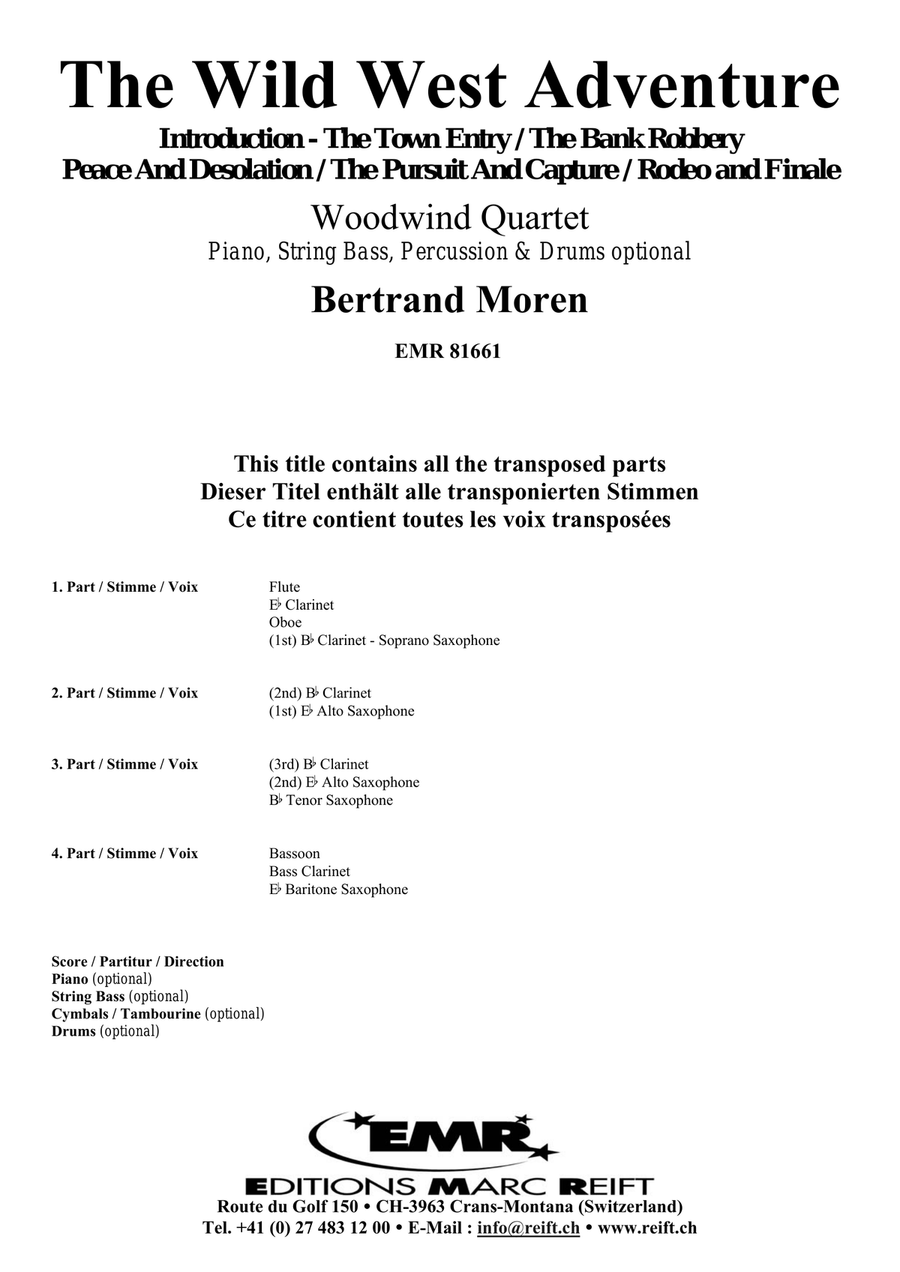 The Wild West Adventure The Wild West Adventure Woodwind Quartet scores gallery preview page 2