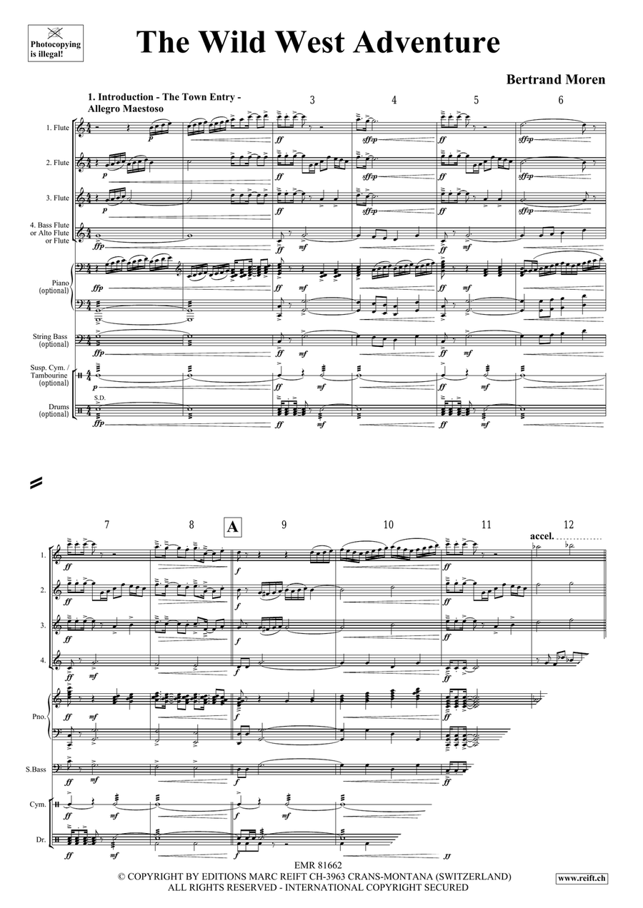 The Wild West Adventure The Wild West Adventure Flute Quartet scores gallery preview page 4
