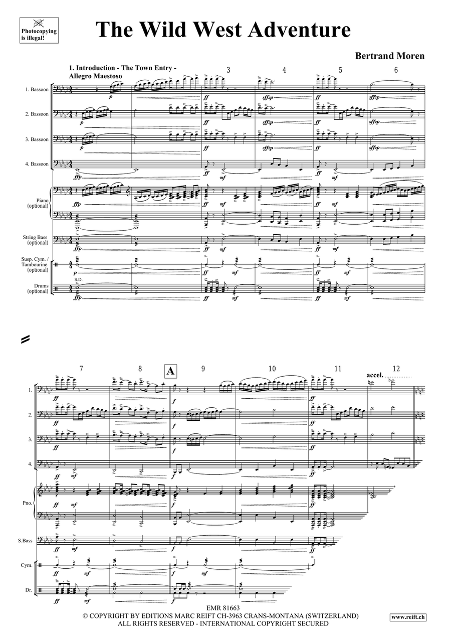 The Wild West Adventure The Wild West Adventure Bassoon Quartet scores gallery preview page 4