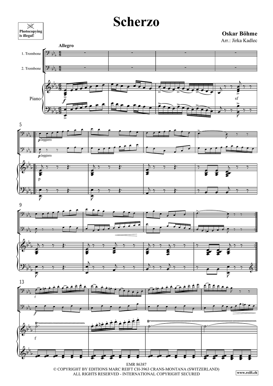 Scherzo Scherzo Trombone Duet scores gallery preview page 3