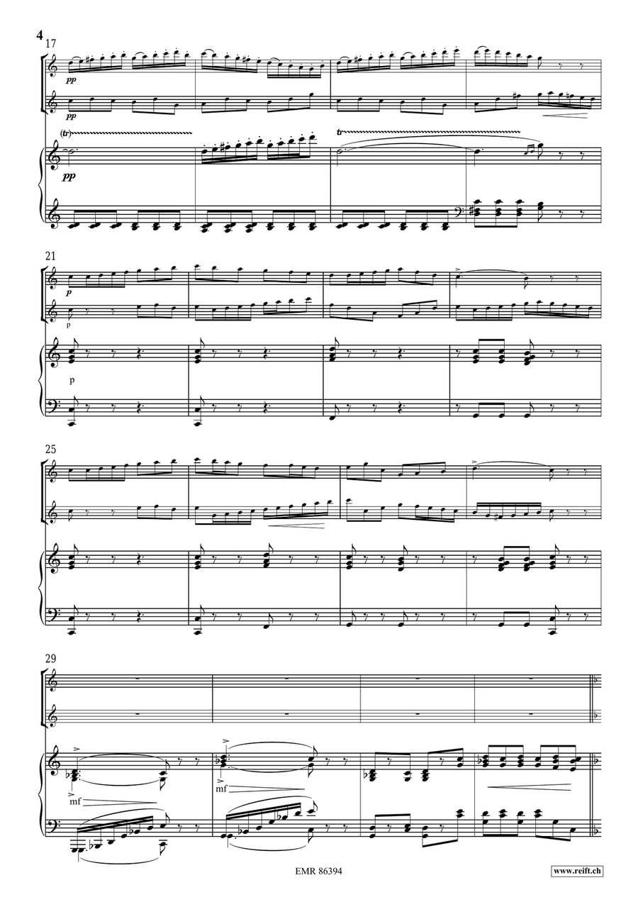 Scherzo by Oskar Bohme Flute Duet - Sheet Music page 4