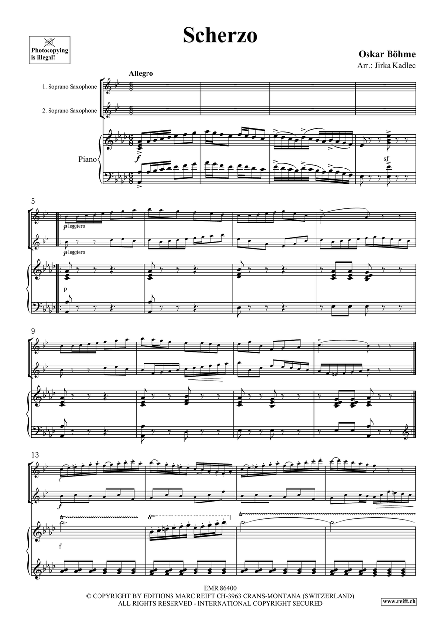 Scherzo Scherzo Soprano Saxophone scores gallery preview page 3