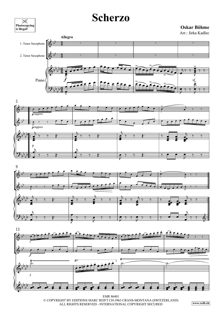 Scherzo Scherzo Tenor Saxophone scores gallery preview page 3