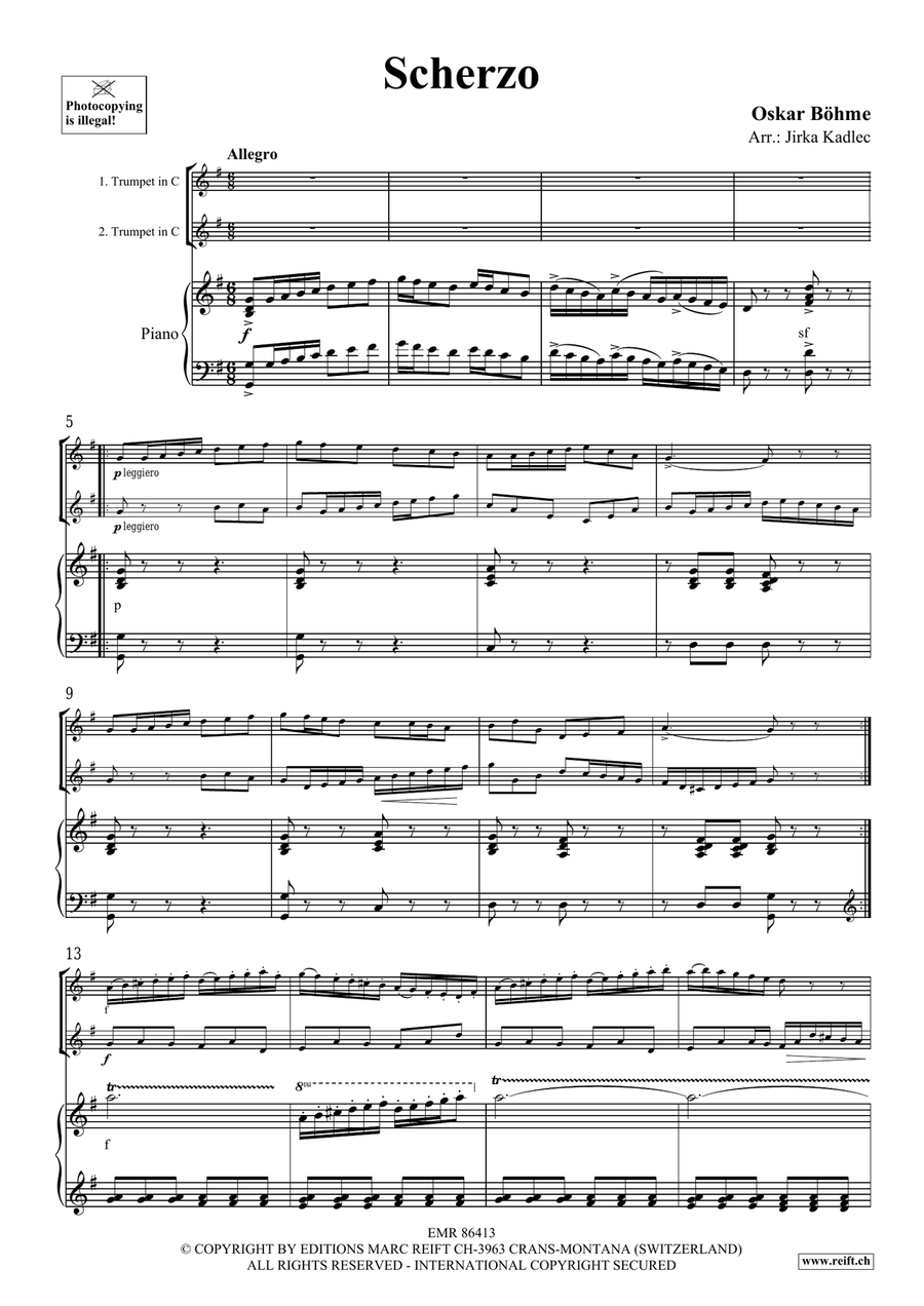Scherzo Scherzo Trumpet Duet scores gallery preview page 3
