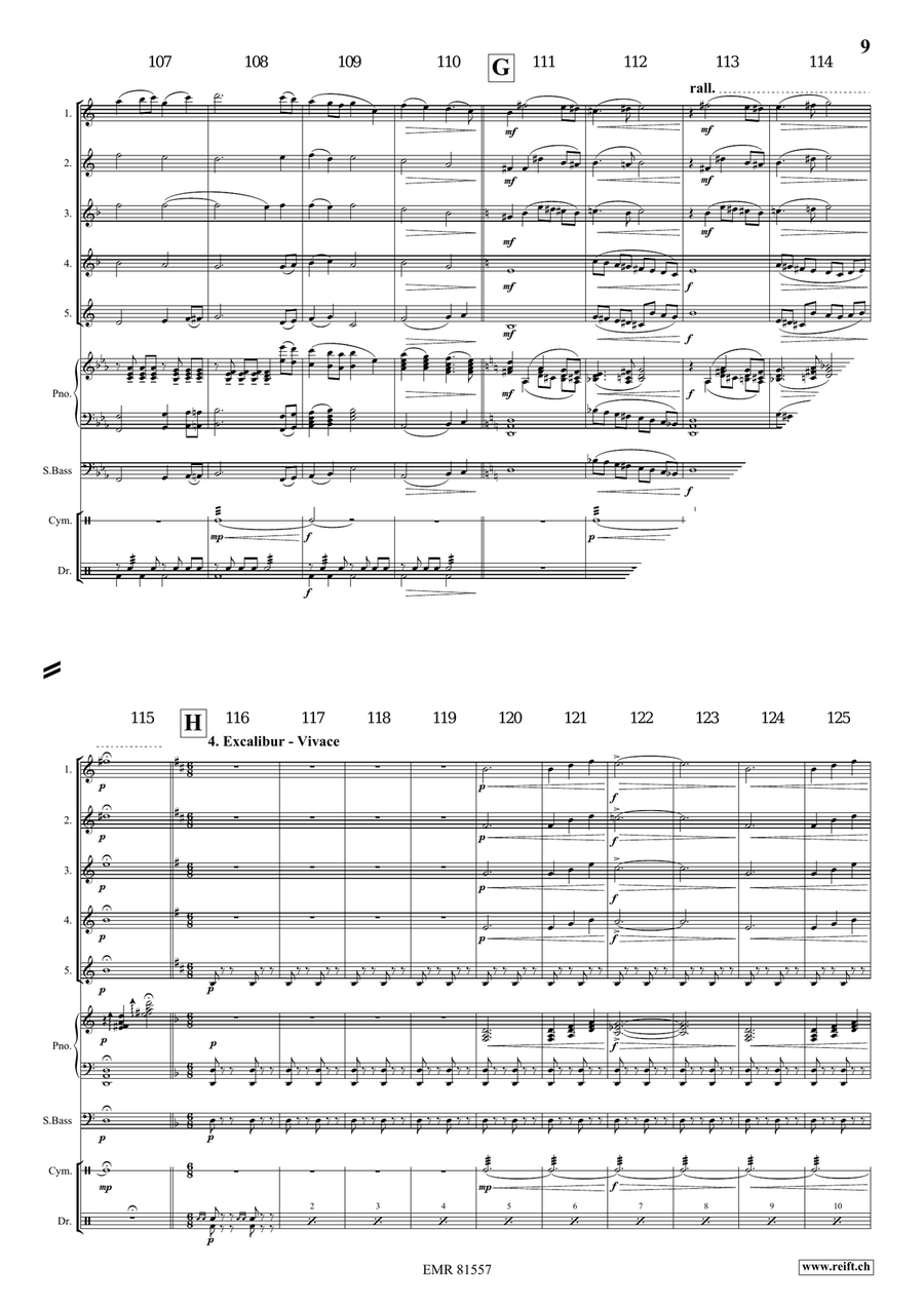 Merlin The Enchanter Merlin The Enchanter Saxophone Quintet scores gallery preview page 7