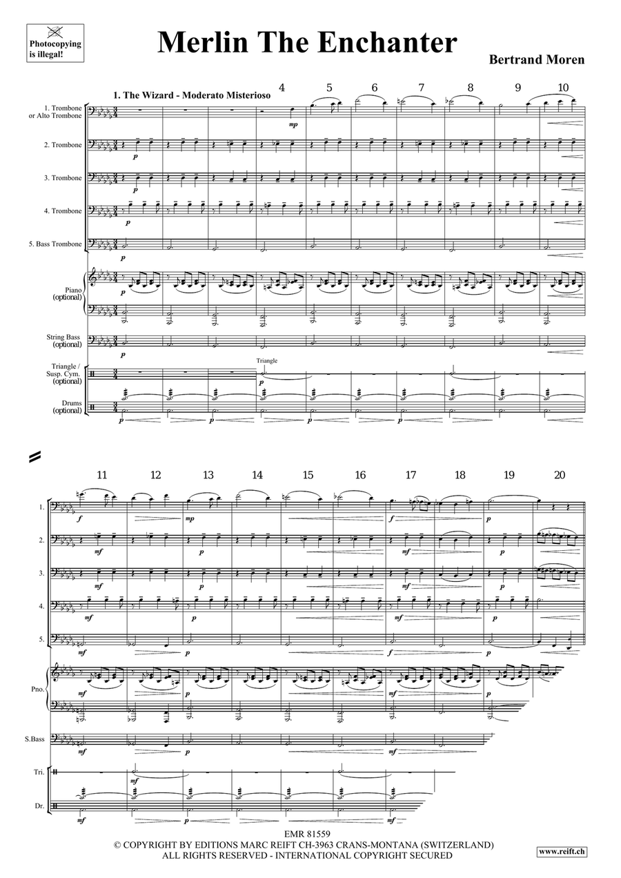 Merlin The Enchanter Merlin The Enchanter Trombone scores gallery preview page 4