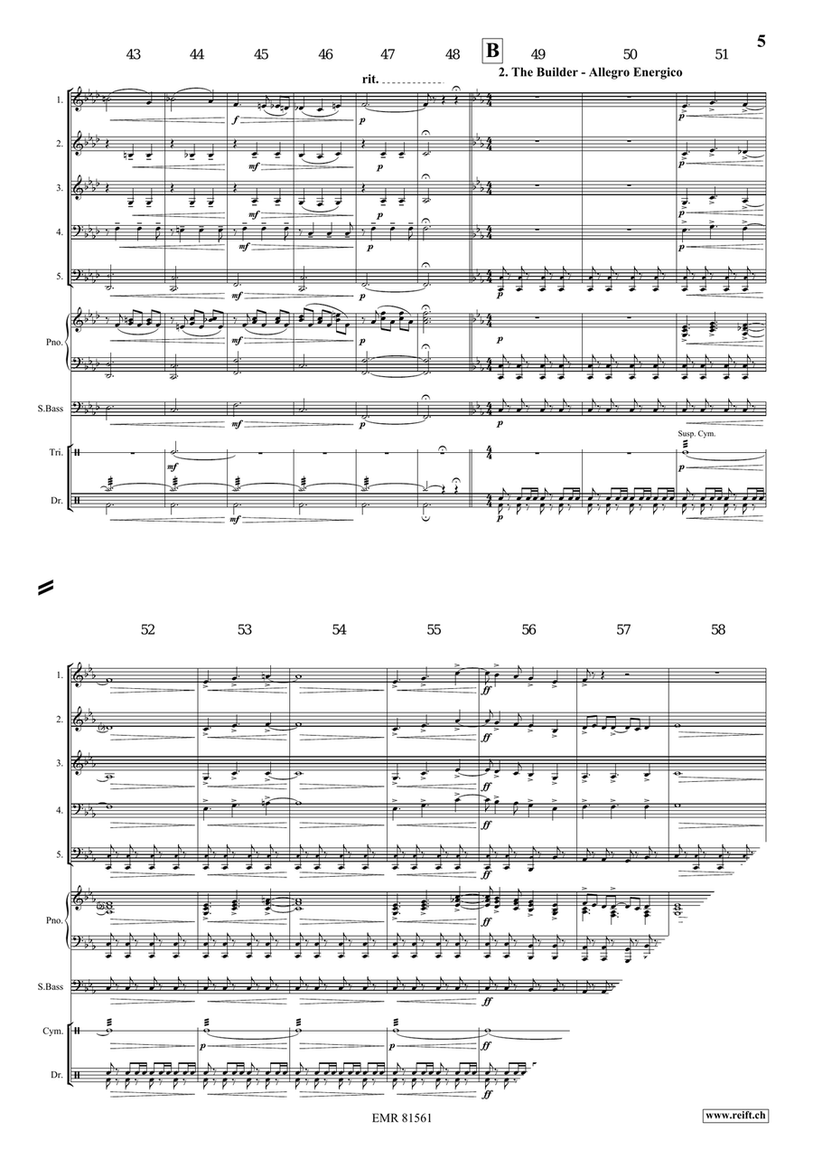 Merlin The Enchanter Merlin The Enchanter Brass Quintet scores gallery preview page 5