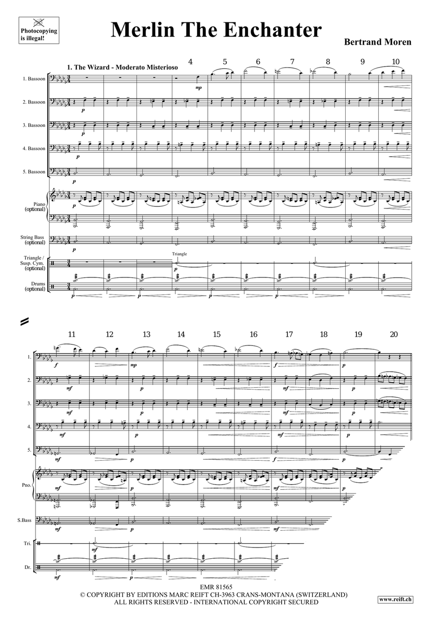 Merlin The Enchanter Merlin The Enchanter Bassoon scores gallery preview page 4