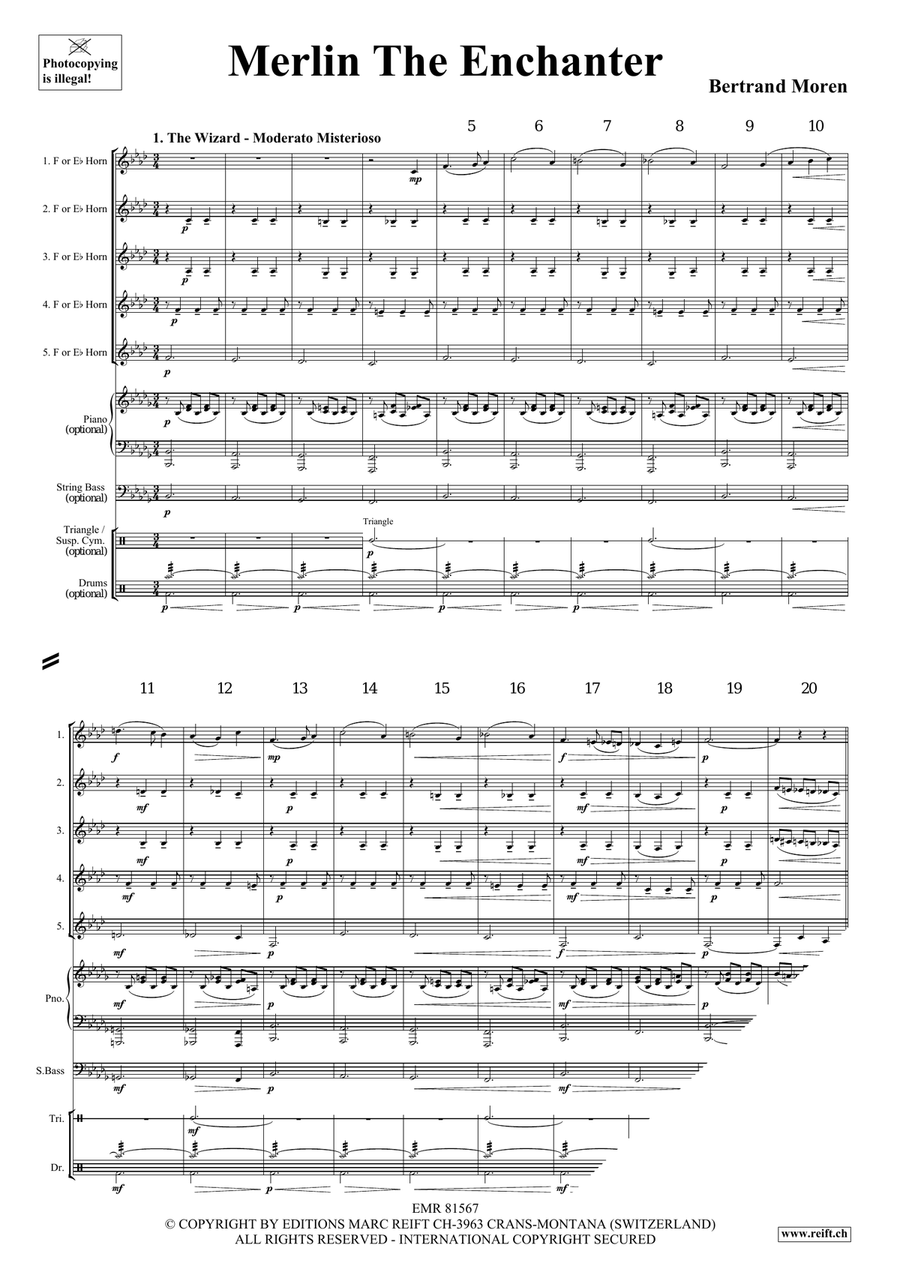 Merlin The Enchanter Merlin The Enchanter Horn scores gallery preview page 4