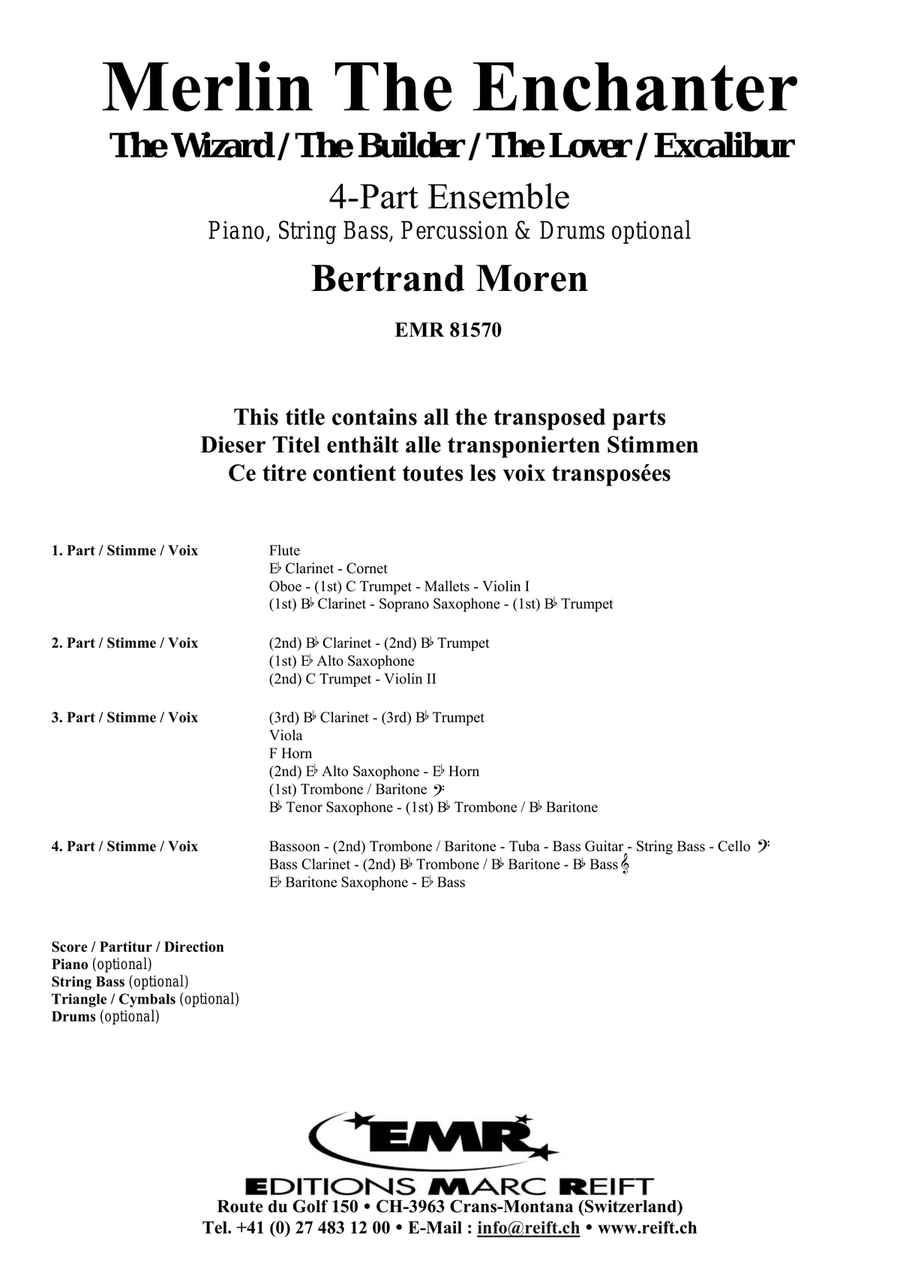 Merlin The Enchanter Merlin The Enchanter Score scores gallery preview page 2