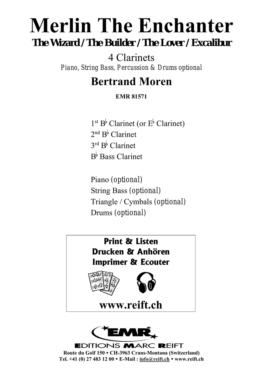 Merlin The Enchanter Merlin The Enchanter Clarinet Quartet scores gallery preview page 2