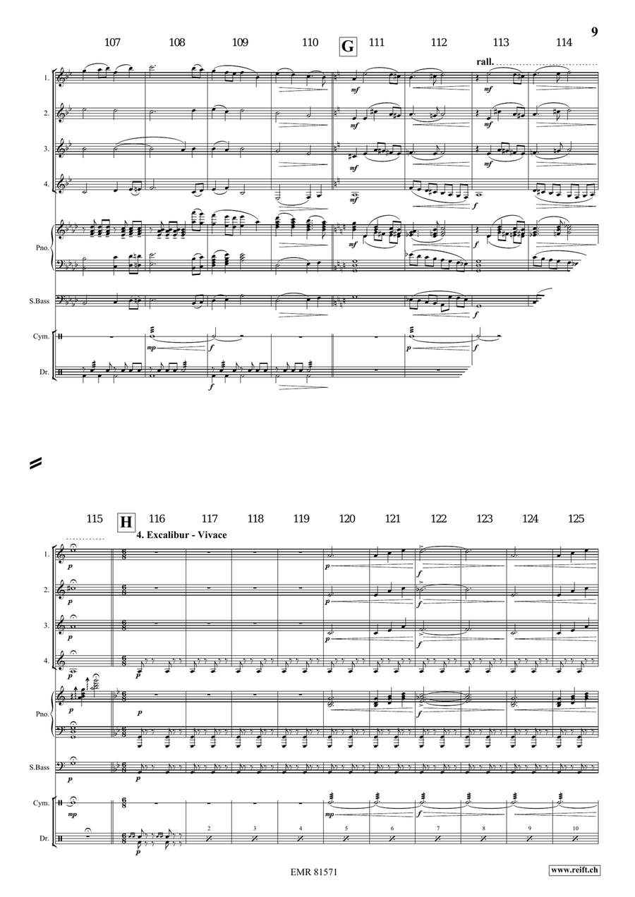 Merlin The Enchanter Merlin The Enchanter Clarinet Quartet scores gallery preview page 7