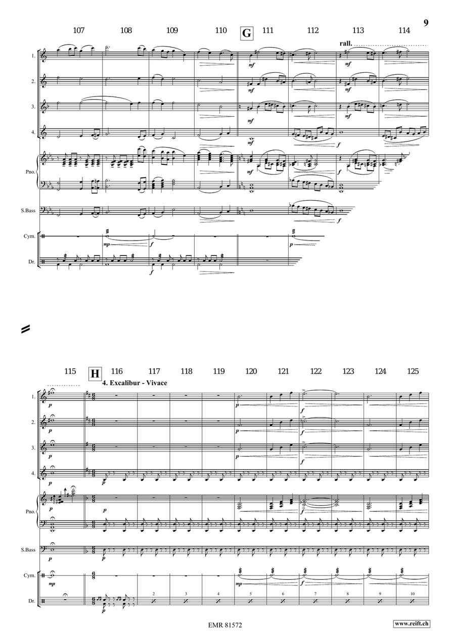 Merlin The Enchanter Merlin The Enchanter Saxophone Quartet scores gallery preview page 7
