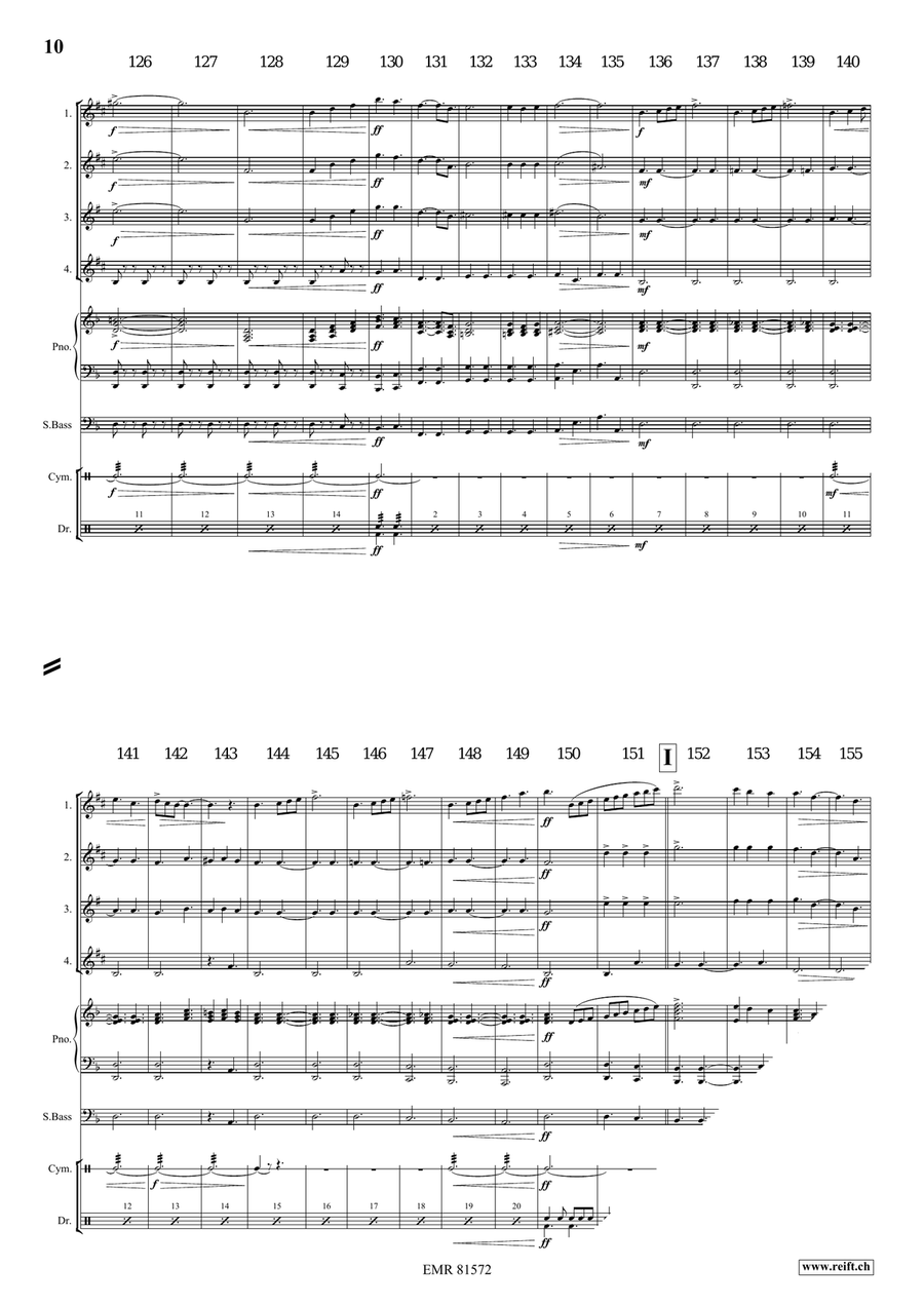 Merlin The Enchanter Merlin The Enchanter Saxophone Quartet scores gallery preview page 8