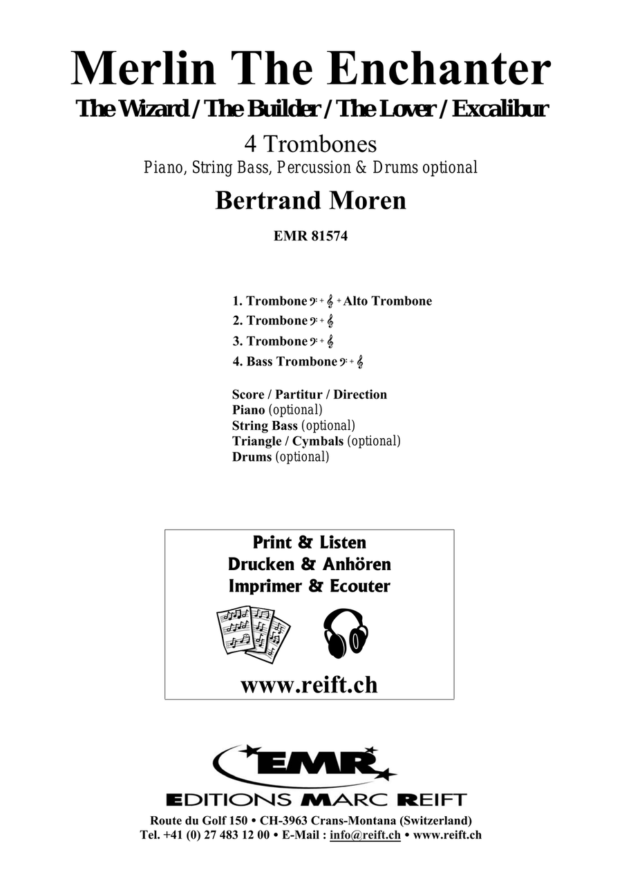 Merlin The Enchanter Merlin The Enchanter Trombone Quartet scores gallery preview page 2