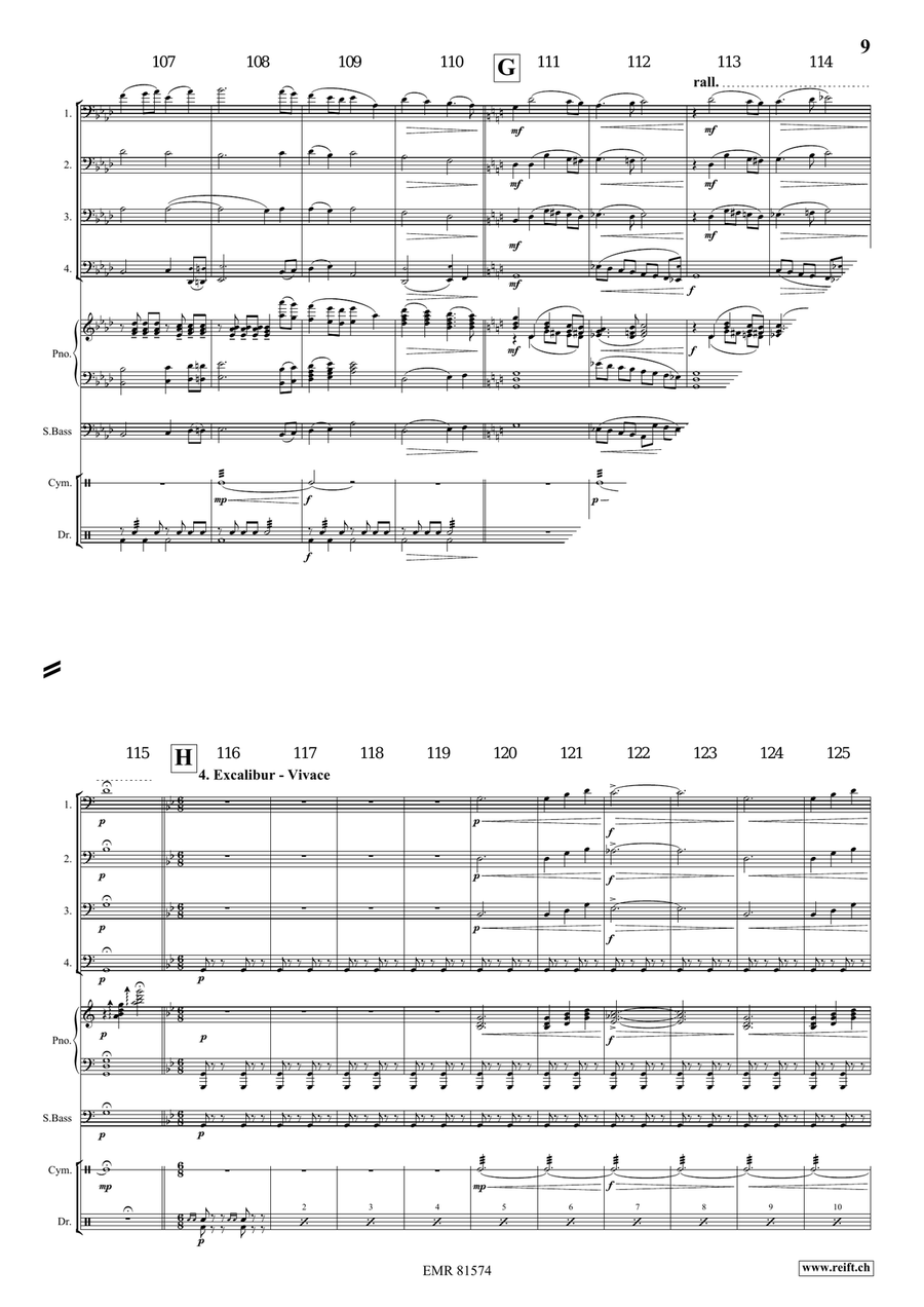 Merlin The Enchanter Merlin The Enchanter Trombone Quartet scores gallery preview page 7
