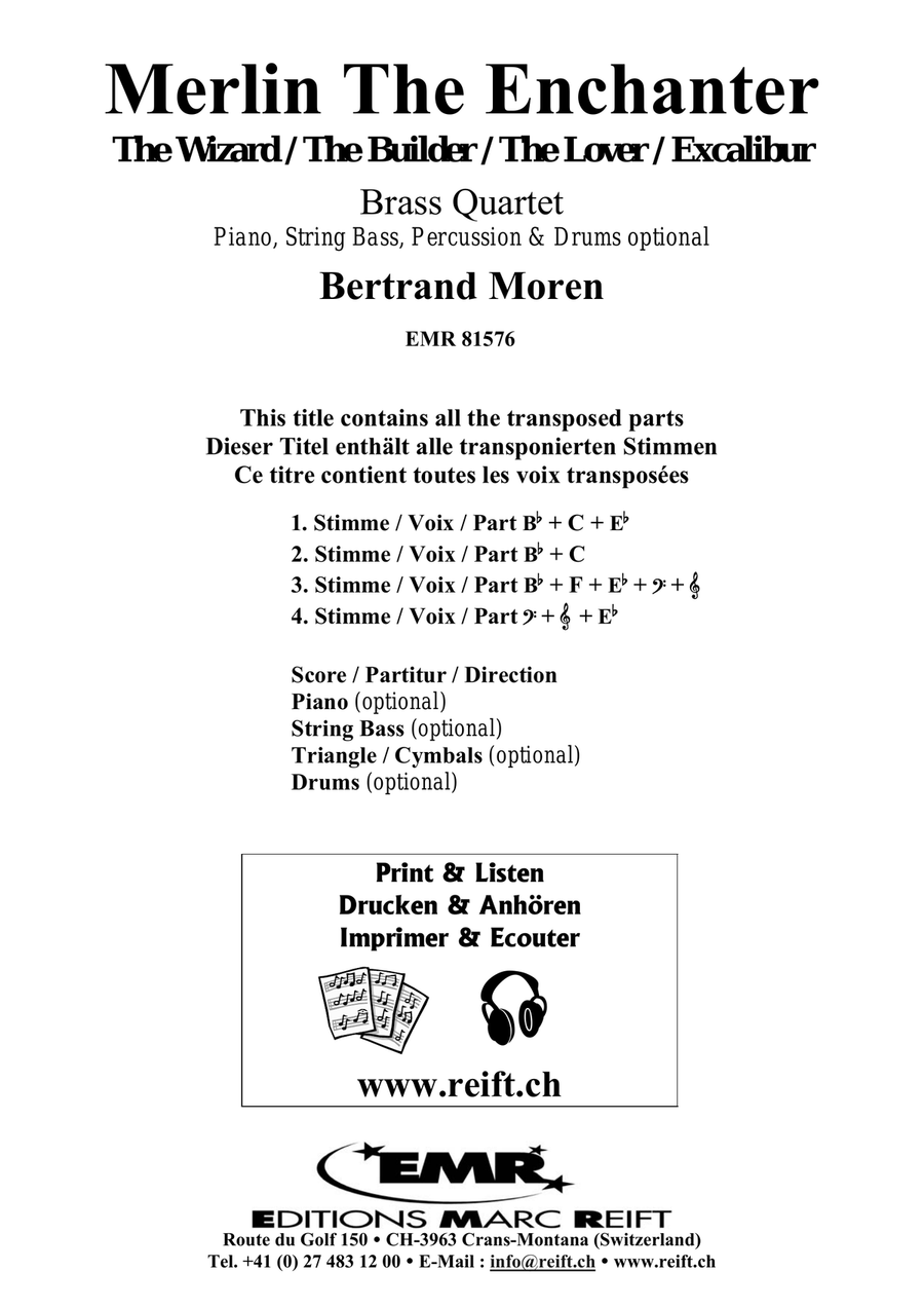 Merlin The Enchanter Merlin The Enchanter Brass Quartet scores gallery preview page 2