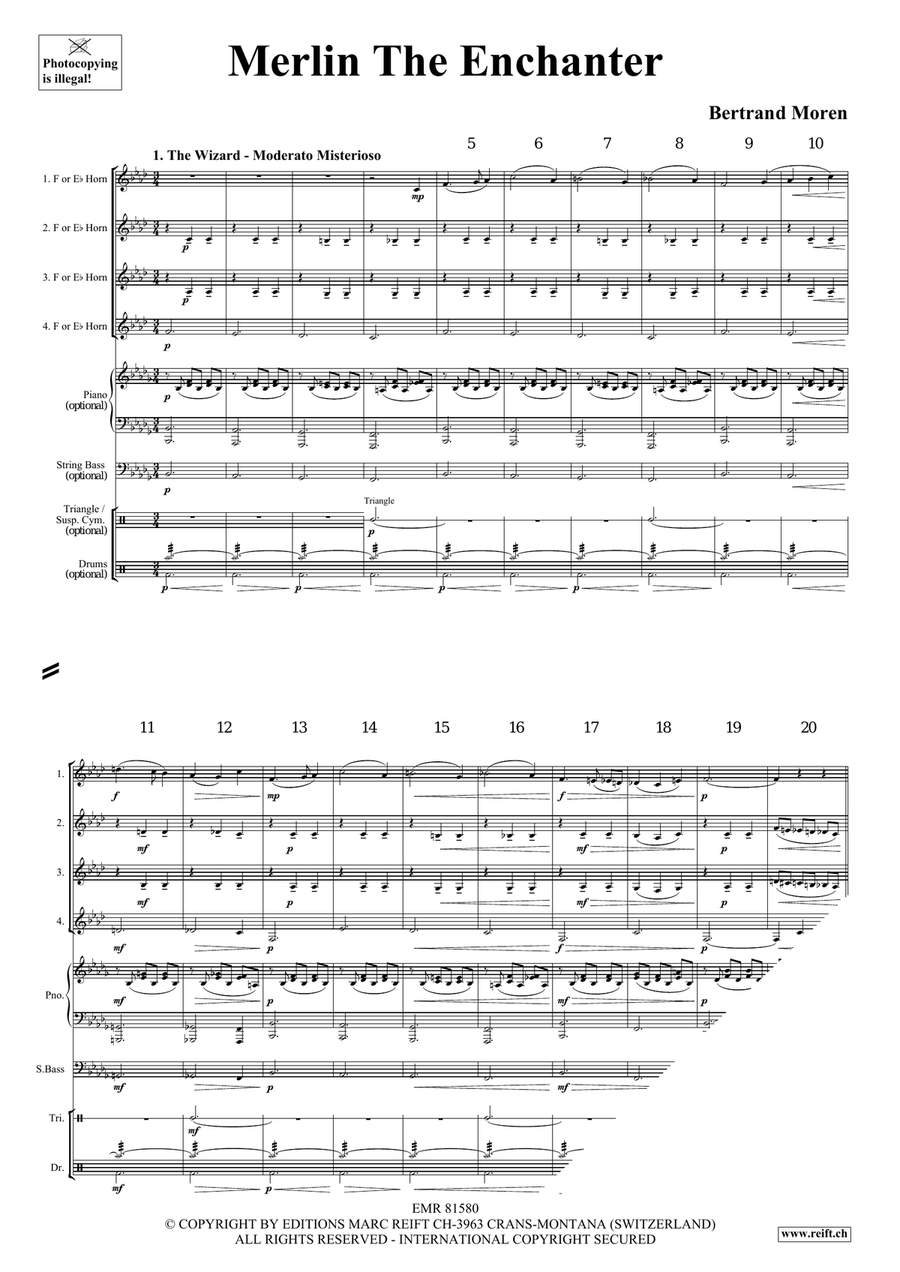 Merlin The Enchanter Merlin The Enchanter Horn scores gallery preview page 4