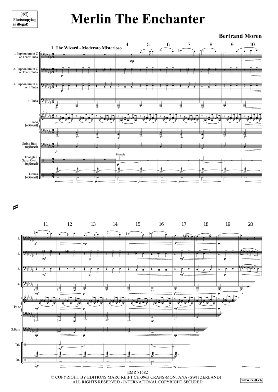 Merlin The Enchanter Merlin The Enchanter Tuba Quartet scores gallery preview page 4