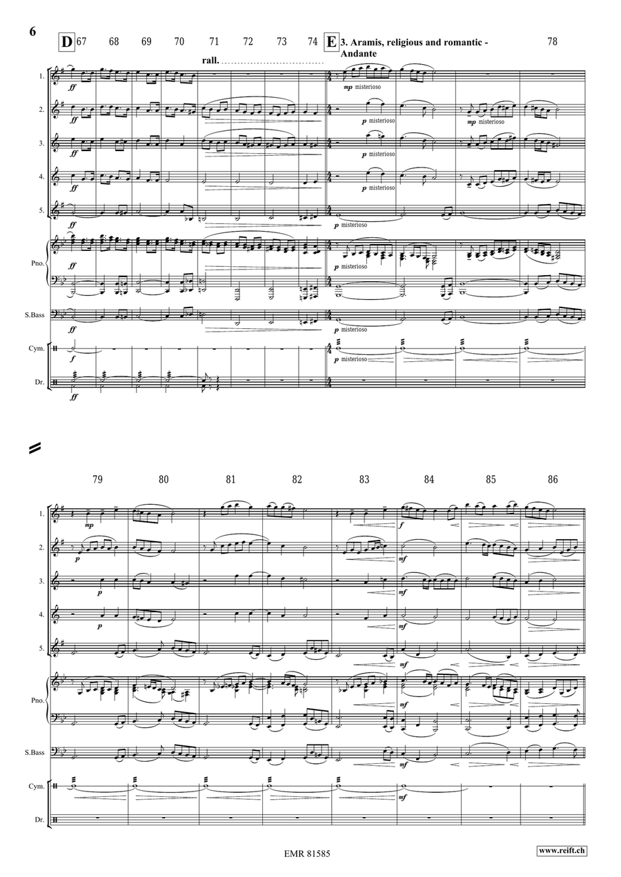 The Musketeers The Musketeers Saxophone Quintet scores gallery preview page 6