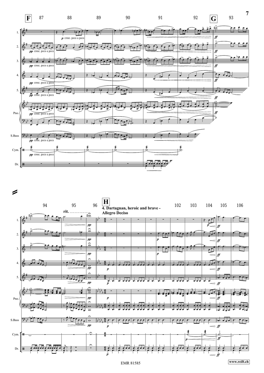 The Musketeers The Musketeers Saxophone Quintet scores gallery preview page 7