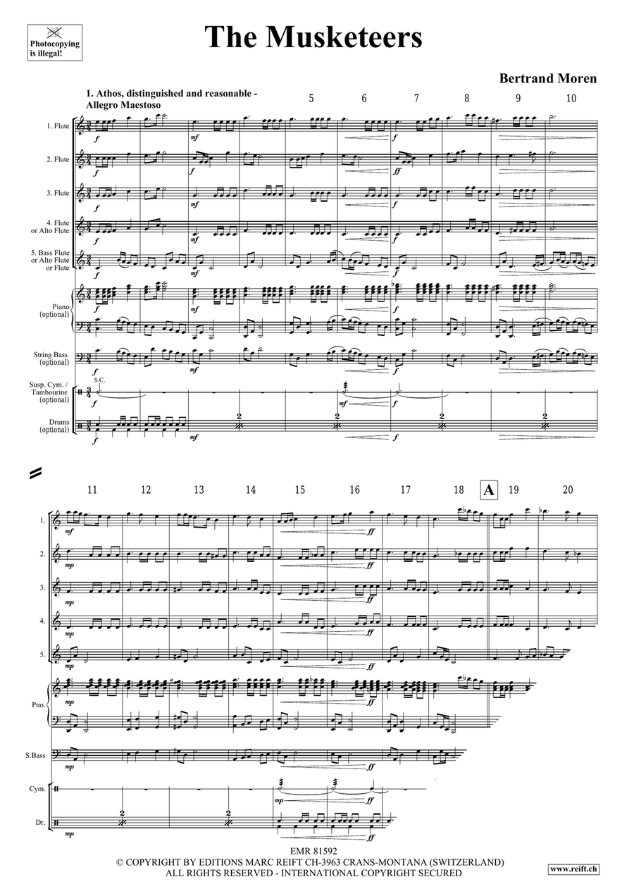 The Musketeers The Musketeers Flute scores gallery preview page 4