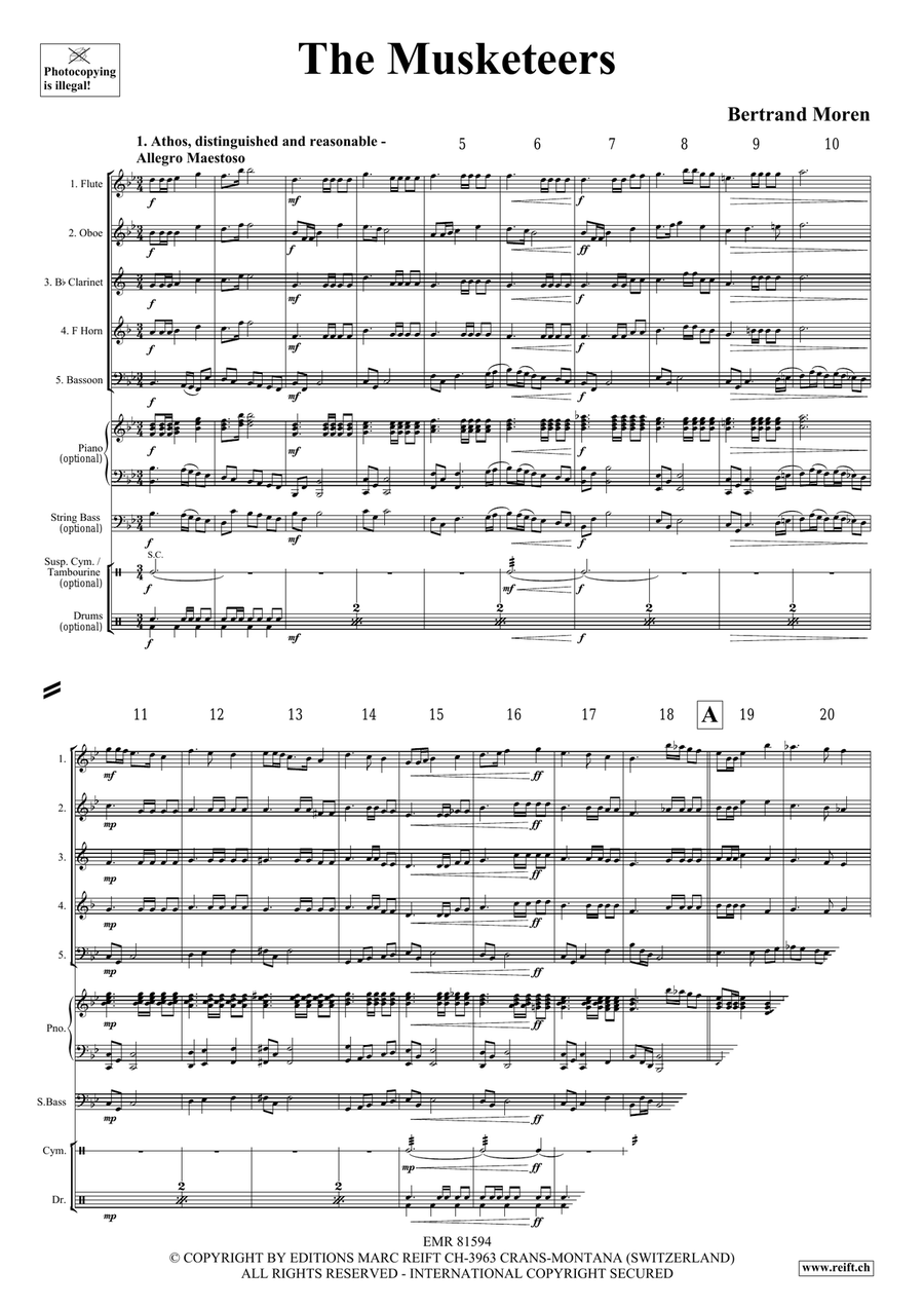 The Musketeers The Musketeers Woodwind Quintet scores gallery preview page 4