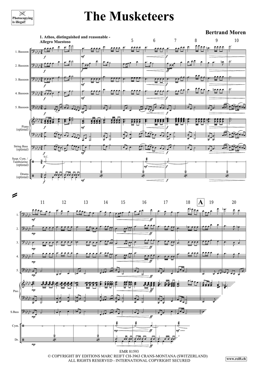 The Musketeers The Musketeers Bassoon scores gallery preview page 4