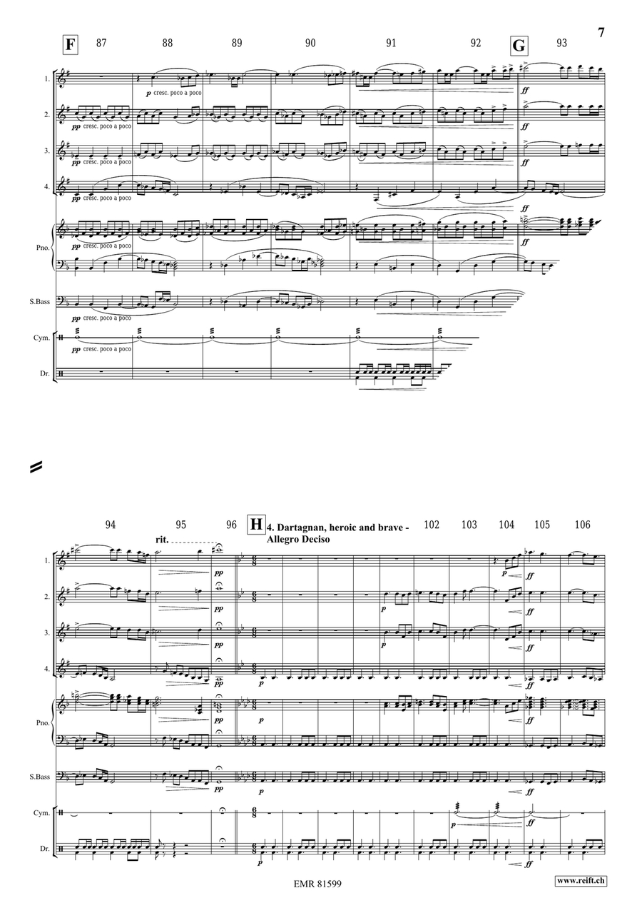 The Musketeers The Musketeers Clarinet Quartet scores gallery preview page 7