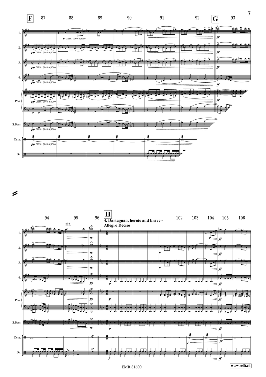 The Musketeers The Musketeers Saxophone Quartet scores gallery preview page 7