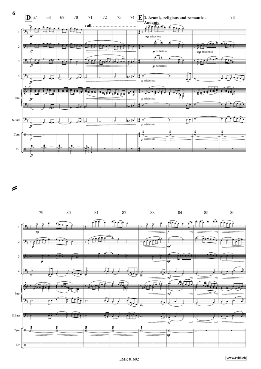 The Musketeers The Musketeers Trombone Quartet scores gallery preview page 6