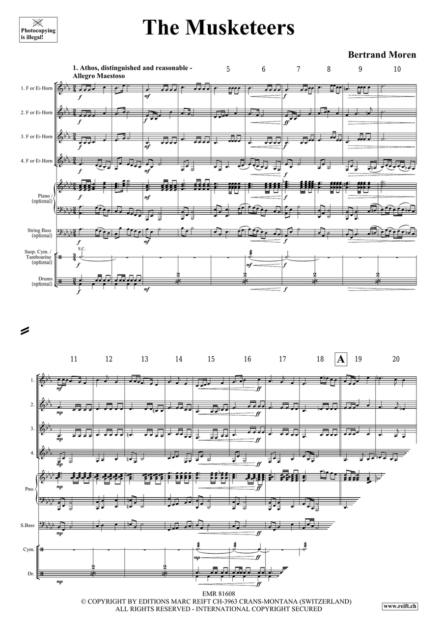 The Musketeers The Musketeers Horn scores gallery preview page 4
